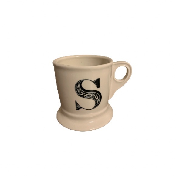 Anthropologie Cream and Black Ceramic Letter S Mug - Picture 8 of 8